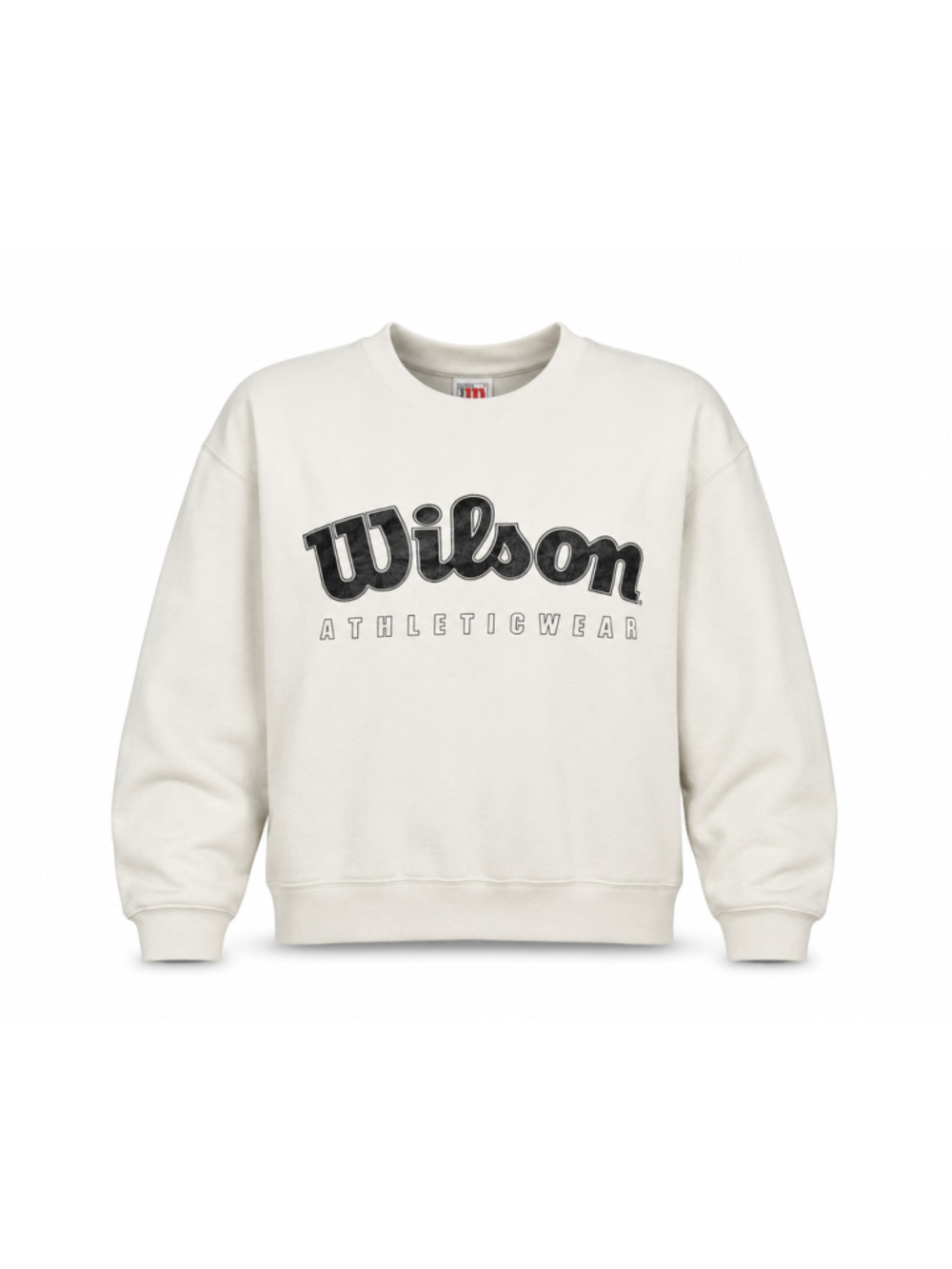 Vintage Wilson Athleticwear Sweatshirt Large Made USA 90s Crewneck Spellout Whit